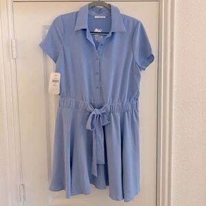 New with Tags cute dress size L; blue